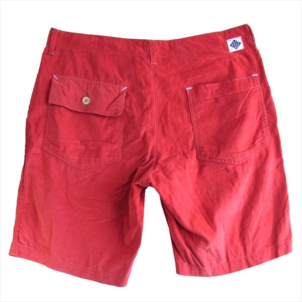 POST OVERALLS ポストオーバーオールズ コーデユロイ ショーツ ショートパンツ レッド系【中古】