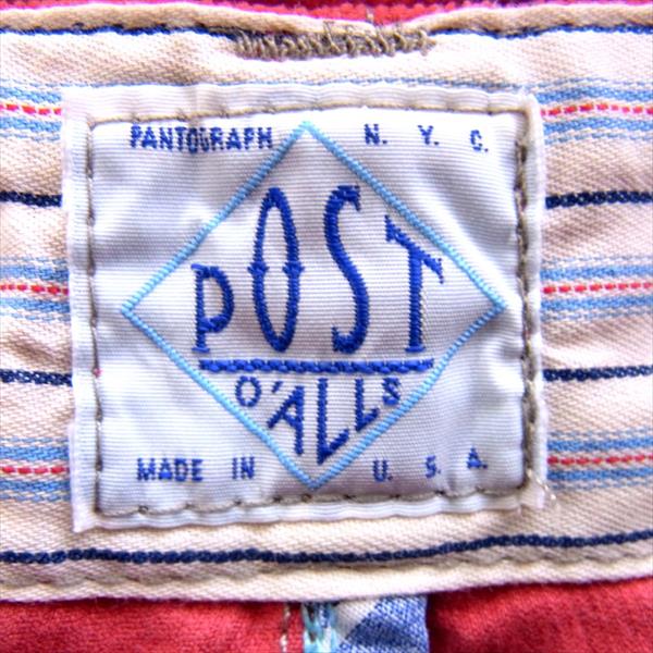 POST OVERALLS ポストオーバーオールズ コーデユロイ ショーツ ショートパンツ レッド系【中古】