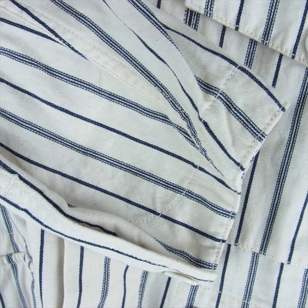 SASAFRAS ササフラス SEEDS CARRY JACKET ストライプ カバーオール ジャケット ベージュ系 L【中古】