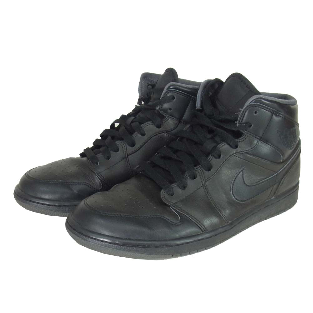 NIKE AIR JORDAN ナイキ ジョーダン 554724-021  1 MID UK9 ミッド ハイカット スニーカー ブラック系 28cm【中古】