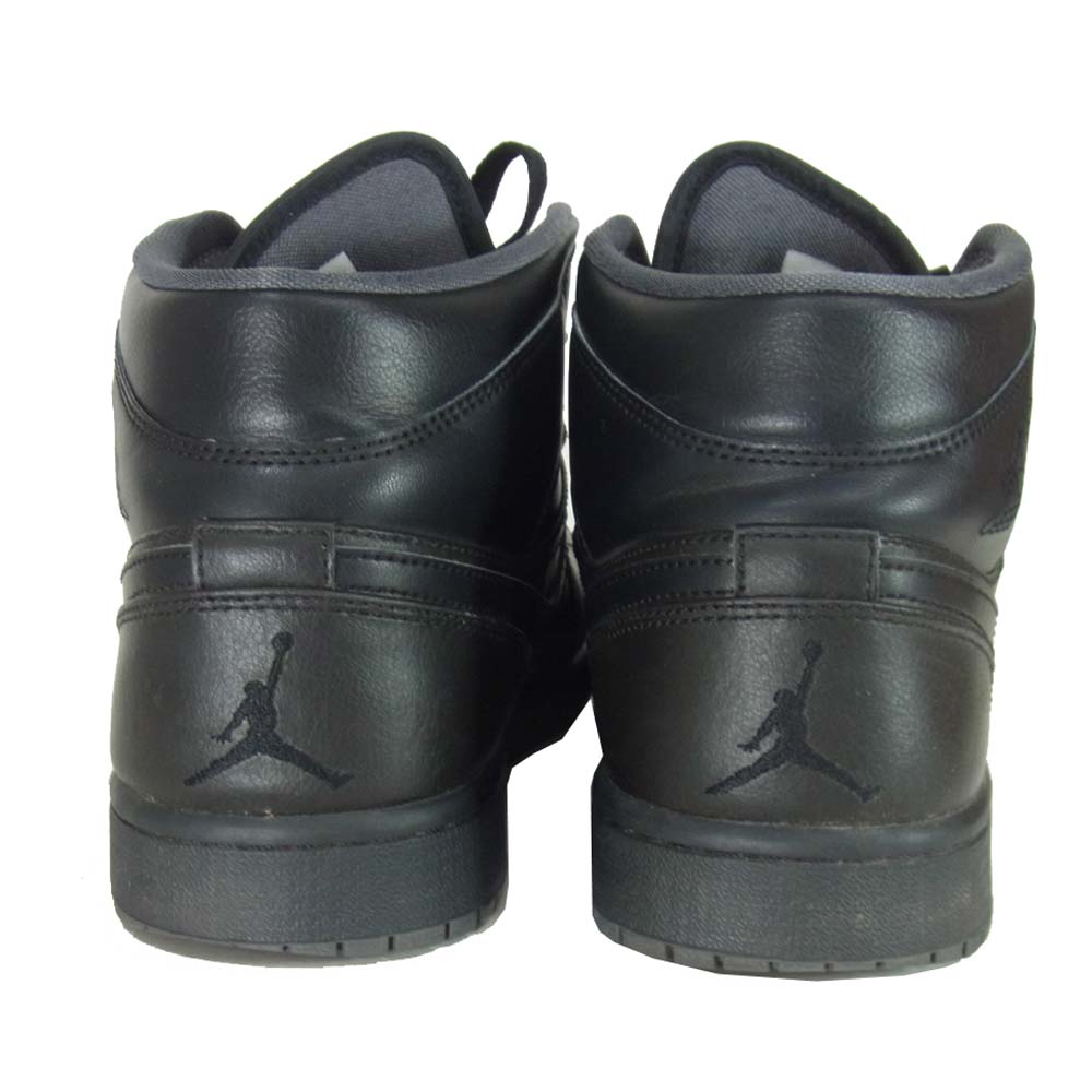 NIKE AIR JORDAN ナイキ ジョーダン 554724-021  1 MID UK9 ミッド ハイカット スニーカー ブラック系 28cm【中古】