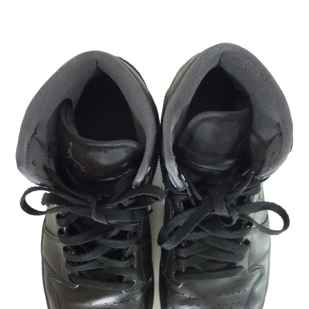 NIKE AIR JORDAN ナイキ ジョーダン 554724-021  1 MID UK9 ミッド ハイカット スニーカー ブラック系 28cm【中古】