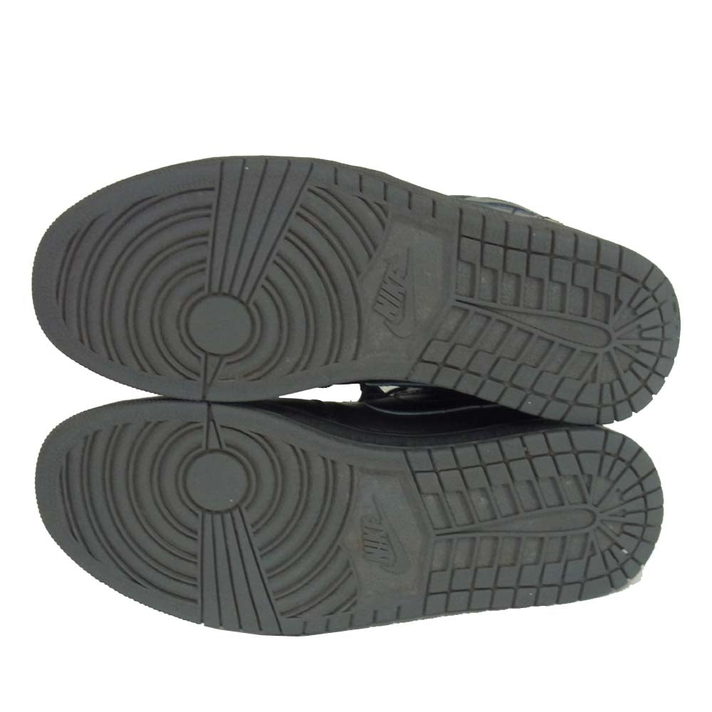 NIKE AIR JORDAN ナイキ ジョーダン 554724-021  1 MID UK9 ミッド ハイカット スニーカー ブラック系 28cm【中古】