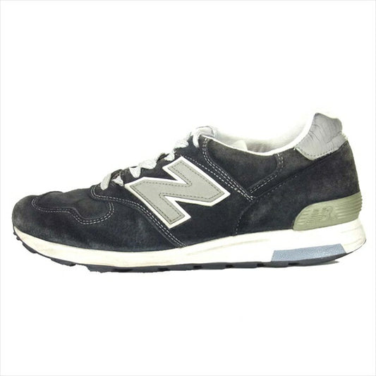 NEW BALANCE ニューバランス M1400 USA製 ローカット ロゴ スエード調 スニーカー ブラック系 28cm【中古】