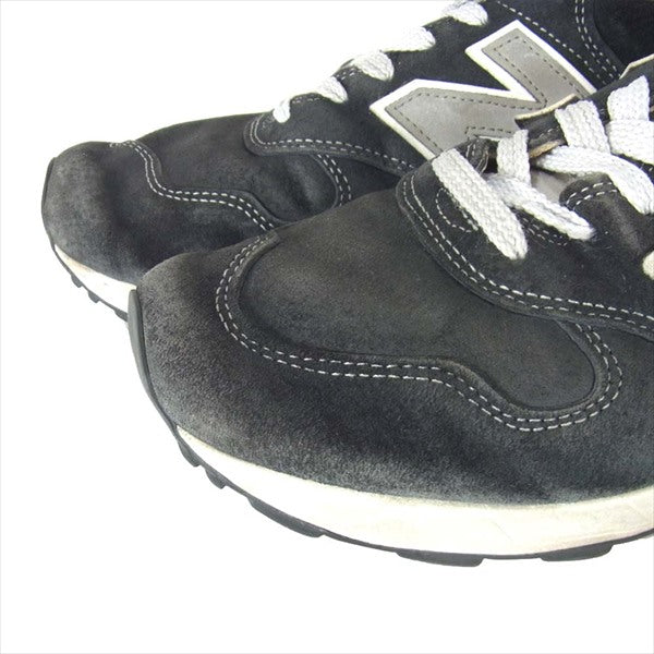 NEW BALANCE ニューバランス M1400 USA製 ローカット ロゴ スエード調 スニーカー ブラック系 28cm【中古】