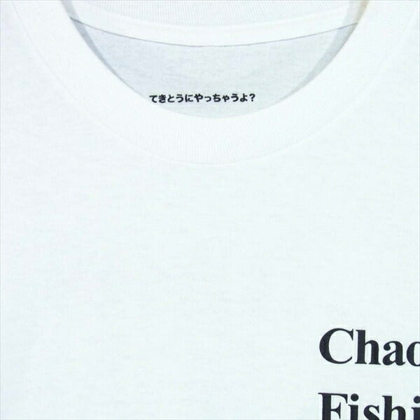カオスフィッシングクラブ ロゴ 半袖Tシャツ 半袖 Tシャツ 白系 L【新古品】【未使用】【中古】