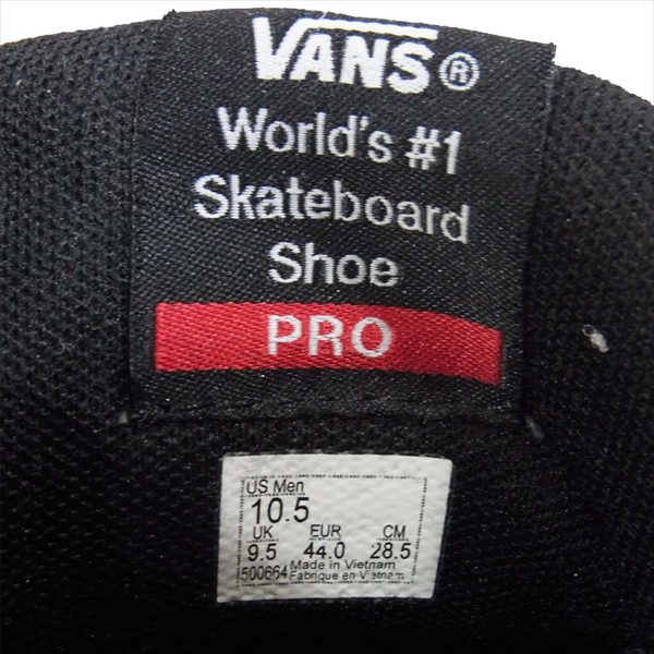 VANS バンズ vn0a4bt7y28 AVE PRO アンソニー・ヴァン・イングレン プロ 黒×白 US10.5【中古】