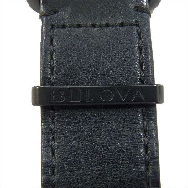 BULOVA ブローバ 98A186 ムーンウォッチ クロノグラフ 自動巻き 時計 ウォッチ ブラック系【中古】