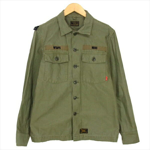 WTAPS ダブルタップス 142GWDT-SHM02 14AW BUDS L/S ミリタリー 長袖シャツ カーキ(オリーブグリーン)系 2【中古】
