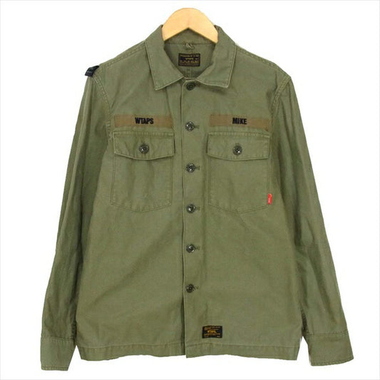 WTAPS ダブルタップス 142GWDT-SHM02 14AW BUDS L/S ミリタリー 長袖シャツ カーキ(オリーブグリーン)系 2【中古】