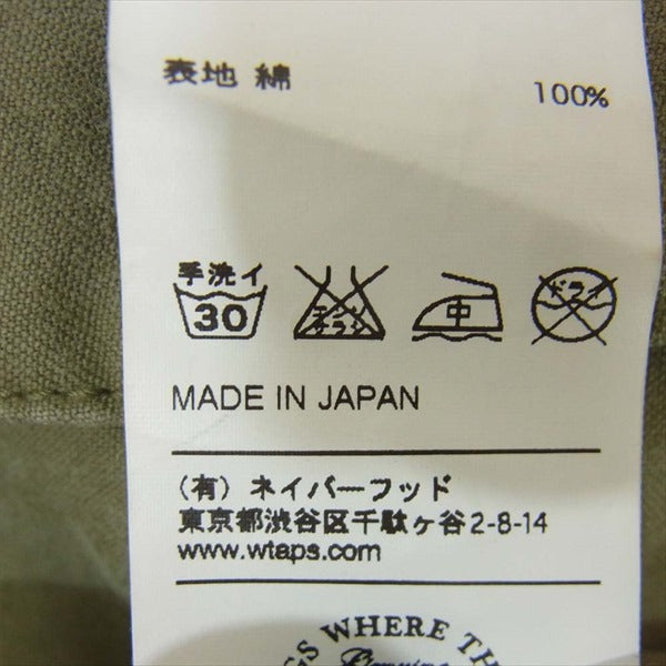 WTAPS ダブルタップス 142GWDT-SHM02 14AW BUDS L/S ミリタリー 長袖シャツ カーキ(オリーブグリーン)系 2【中古】