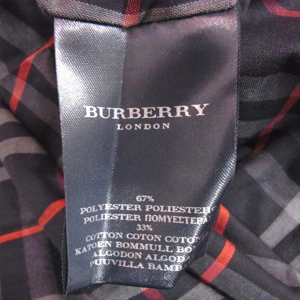 BURBERRY バーバリー 英国製 裏ノバチェック レディース ステンカラーコート ネイビー系【中古】