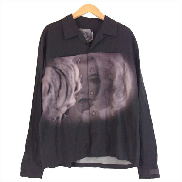 UNDERCOVER アンダーカバー UCY4403-1 20SS Cindy Sherman Cindyprint 長袖 開襟シャツ ブラック系 1【美品】【中古】