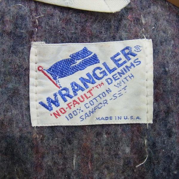 Wrangler ラングラー USA製 裏地ブランケット デニム ジャケット Gジャン デニム ジャケット インディゴブルー系 表記無【中古】