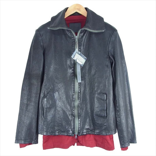 バックラッシュ 1446-01 SCREAMING JAY レイヤード レザー ブルゾン ジャケット ブラック系 M【中古】