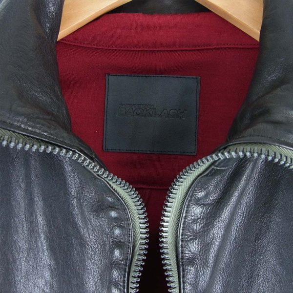 バックラッシュ 1446-01 SCREAMING JAY レイヤード レザー ブルゾン ジャケット ブラック系 M【中古】