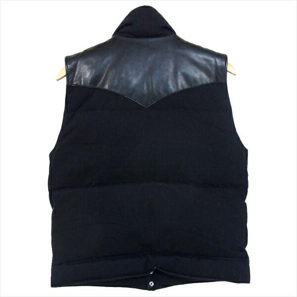 RATS ラッツ 13 RV-0903 BLACK DENIM DOWN VEST レザー切替 ブラックデニム ダウン 黒系 L【中古】