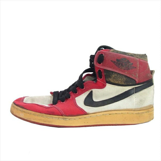 NIKE ナイキ 観賞用 850709SH AIR JORDAN1 KO 85年 韓国製 ジョーダン ノックアウト キャンバス スニーカー レッド系 12【中古】