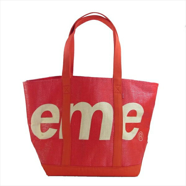 Supreme シュプリーム 20SS Raffia Tote Red ロゴ プリント ラフィア トート バッグ レッド系【新古品】【未使用】【中古】