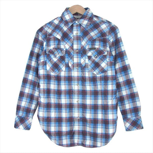 HYSTERIC GLAMOUR ヒステリックグラマー 0121AH01 チェック ウエスタン 長袖シャツ レディース 長袖シャツ 青系 FREE【中古】