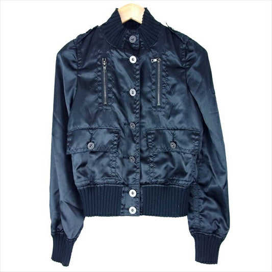 HYSTERIC GLAMOUR ヒステリックグラマー 2AB-6670 刺繍 リブ ブルゾン レディース ブルゾン ブラック系 FREE【中古】