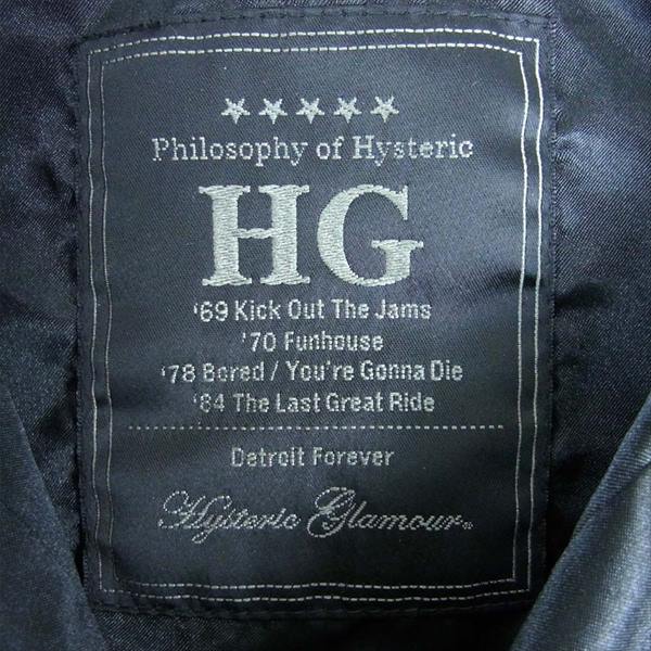 HYSTERIC GLAMOUR ヒステリックグラマー 2AB-6670 刺繍 リブ ブルゾン レディース ブルゾン ブラック系 FREE【中古】
