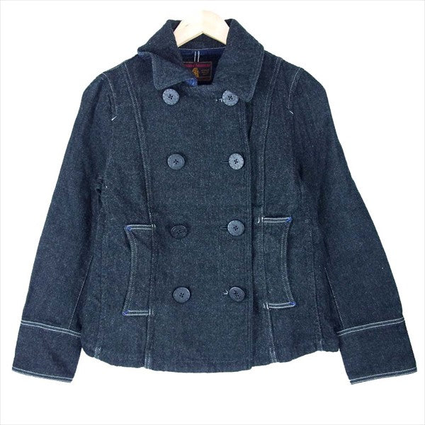 HYSTERIC GLAMOUR ヒステリックグラマー 0134AC10 ホースシュー ボタン コート レディース Pコート ブラック系 FREE【中古】