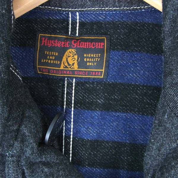 HYSTERIC GLAMOUR ヒステリックグラマー 0134AC10 ホースシュー ボタン コート レディース Pコート ブラック系 FREE【中古】