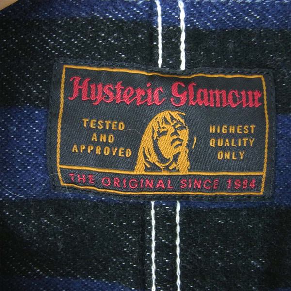 HYSTERIC GLAMOUR ヒステリックグラマー 0134AC10 ホースシュー ボタン コート レディース Pコート ブラック系 FREE【中古】