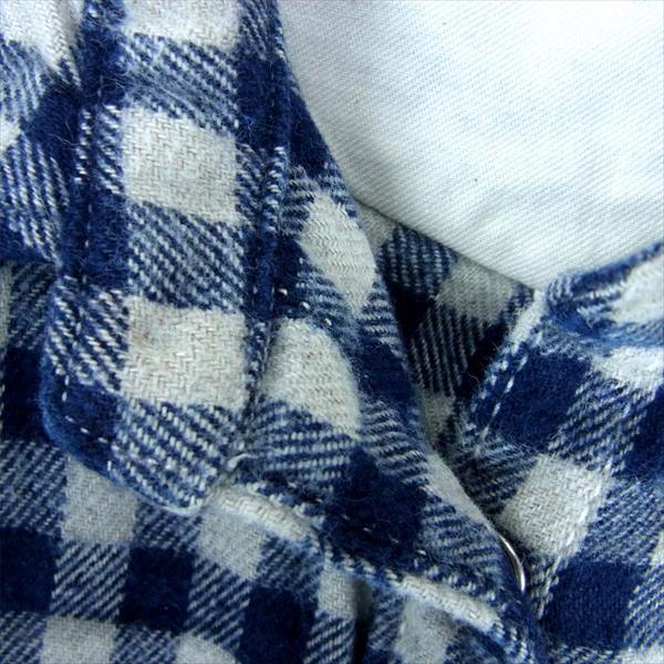 HYSTERIC GLAMOUR ヒステリックグラマー 0104AH04 チェック シャツ ワンピース レディース 長袖シャツ ネイビー系 FREE【中古】