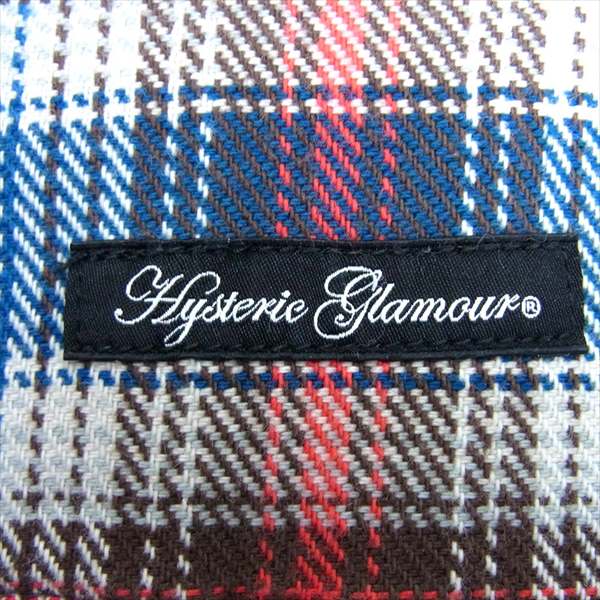 HYSTERIC GLAMOUR ヒステリックグラマー 0104AH01 ネルチェック ジップ パーカー レディース パーカー ブルー系 FREE【中古】