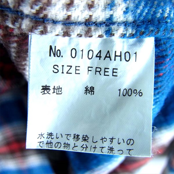 HYSTERIC GLAMOUR ヒステリックグラマー 0104AH01 ネルチェック ジップ パーカー レディース パーカー ブルー系 FREE【中古】