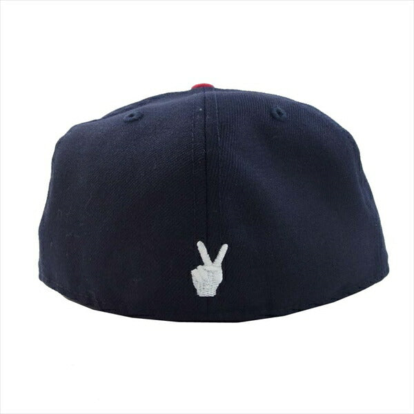 NEW ERA ニューエラ スタンダードカリフォルニアSTANDARD CALIFORNIA アメリカ独立記念 SD刺繍 キャップ ネイビー×レッド 7 1/4【美品】【中古】