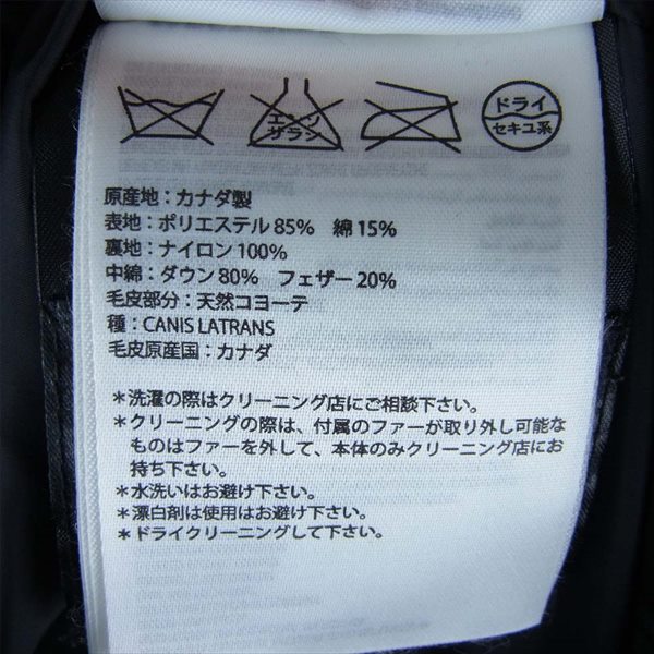 CANADA GOOSE カナダグース 国内正規品 レディース 2302JL MACKENZIE PARKA マッケンジー ダウン コート  黒系 M【中古】