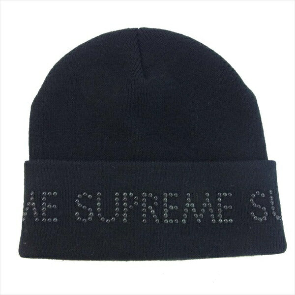 Supreme シュプリーム 16AW Supreme Studded Beanie スタッズ ロゴ ビーニー ニットキャップ  ブラック系【中古】