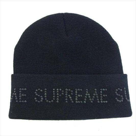 Supreme シュプリーム 16AW Supreme Studded Beanie スタッズ ロゴ ビーニー ニットキャップ  ブラック系【中古】