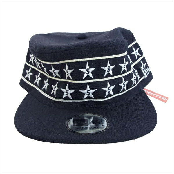 Supreme シュプリーム ニューエラ NEW ERA 19SS Star Pillbox スターピルボックス キャップ 帽子 ネイビー系 【美品】【中古】 ネイビー系【美品】【中古】