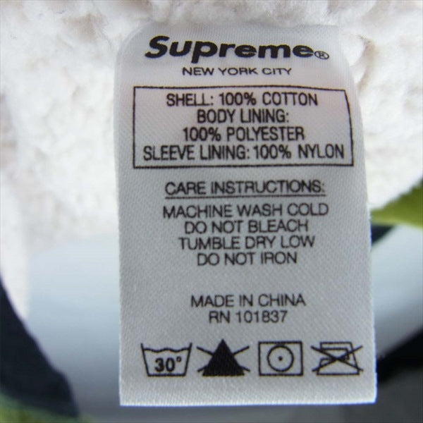 Supreme シュプリーム 17AW Buffalo Plaid Sherpa Lined Chore Shirt バッファローチェック ボア 長袖シャツ ライトグリーン系 S【中古】