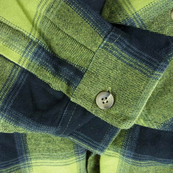 Supreme シュプリーム 17AW Buffalo Plaid Sherpa Lined Chore Shirt バッファローチェック ボア 長袖シャツ ライトグリーン系 S【中古】