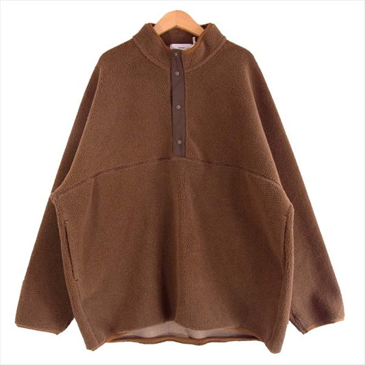 GRAPHPAPER グラフペーパー 18AW GU203-70165 WOOL BOA HIGH NECK PULL OVER ウールボア ハイネック プルオーバー ブラウン系 2【美品】【中古】