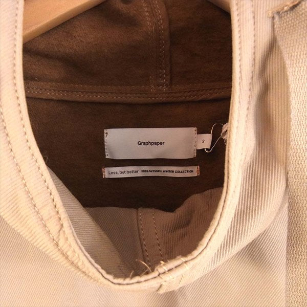 GRAPHPAPER グラフペーパー 未使用品 20AW GM203-30078 Double Face Twill Anorak ダブルフェイス ツイル アノラック パーカー ベージュ系 2【極上美品】【中古】