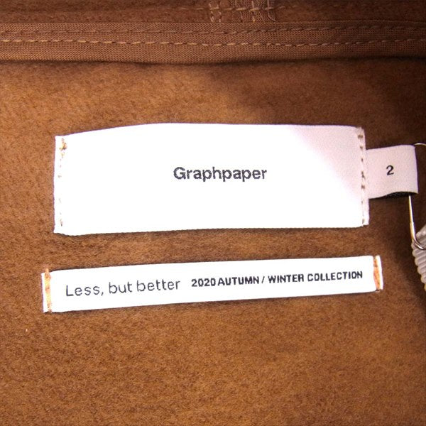 GRAPHPAPER グラフペーパー 未使用品 20AW GM203-30078 Double Face Twill Anorak ダブルフェイス ツイル アノラック パーカー ベージュ系 2【極上美品】【中古】