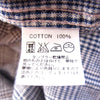 BONCOURA ボンクラ ボタンダウン チェック コットン メンズ 日本製 長袖シャツ 紺×白 36【中古】