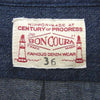 BONCOURA ボンクラ DENIM BD SHIRT ボタンダウン デニム 長袖シャツ ネイビー系 36【中古】