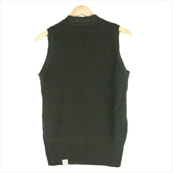 BONCOURA ボンクラ ウール ポケット ベスト ニット カーキ(オリーブグリーン)系 36【中古】