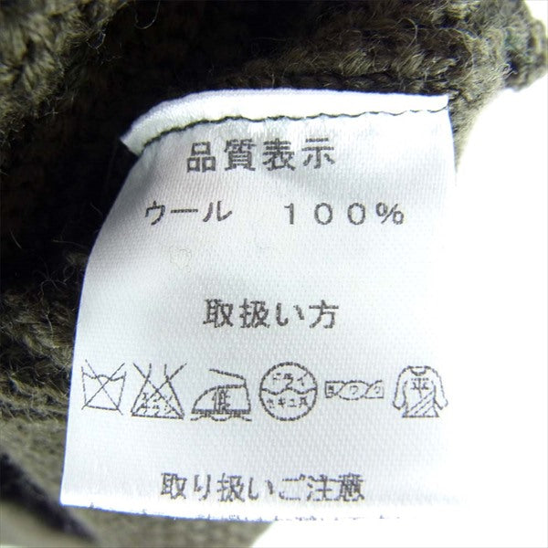 BONCOURA ボンクラ ウール ポケット ベスト ニット カーキ(オリーブグリーン)系 36【中古】