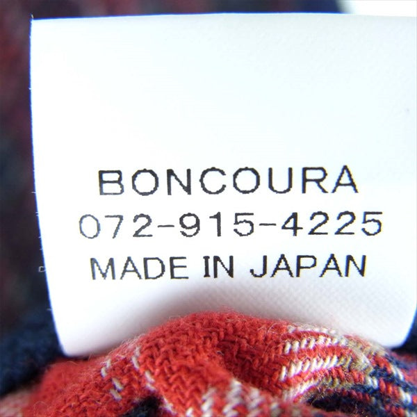 BONCOURA ボンクラ  ワーク ジレ ヘリンボーン チェック ベスト マルチカラー系 36【美品】【中古】