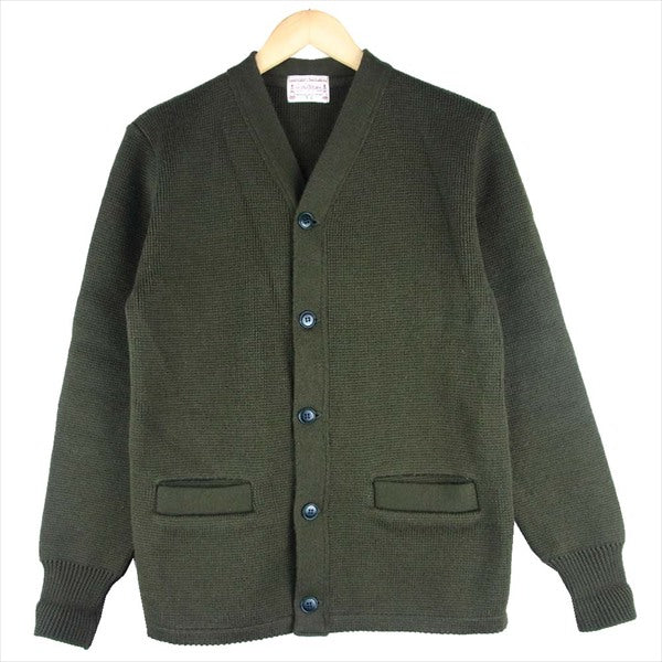BONCOURA ボンクラ ニット カーディガン カーディガン カーキ(オリーブグリーン)系 36【中古】