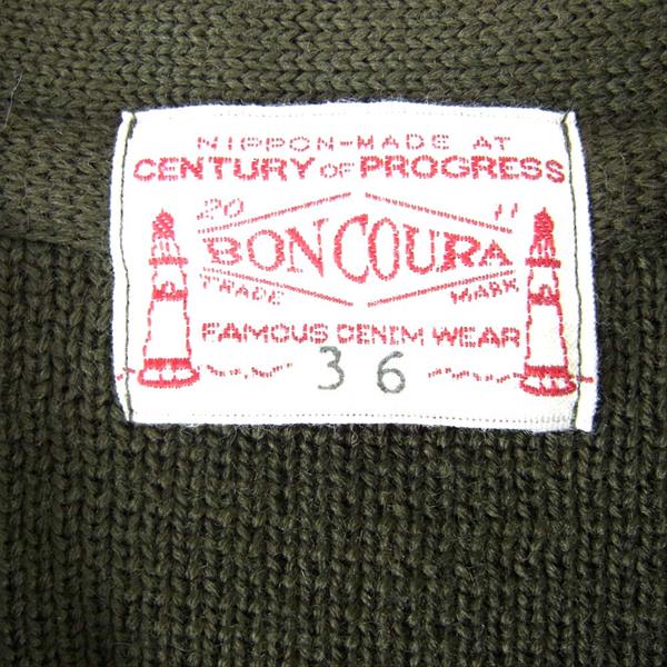 BONCOURA ボンクラ ニット カーディガン カーディガン カーキ(オリーブグリーン)系 36【中古】