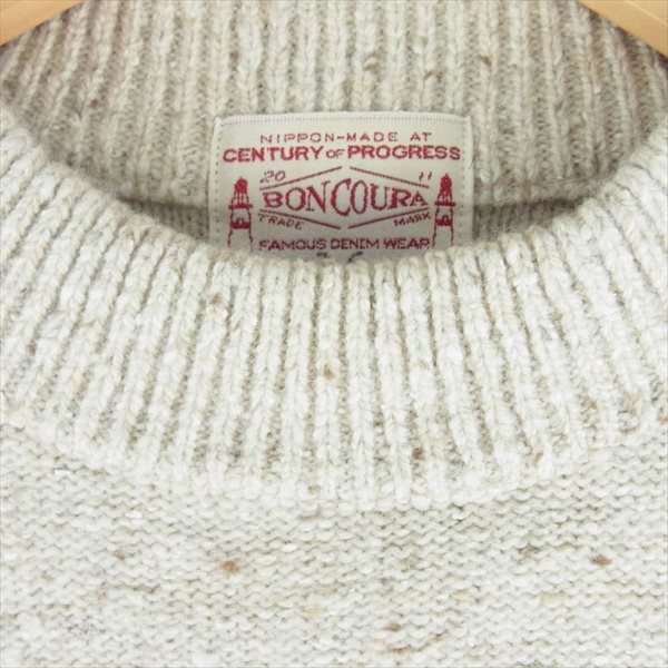 BONCOURA ボンクラ モックネック セーター ニット ベージュ系 36【美品】【中古】